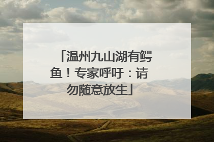 温州九山湖有鳄鱼！专家呼吁：请勿随意放生