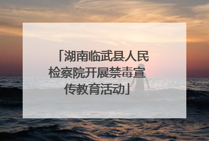 湖南临武县人民检察院开展禁毒宣传教育活动
