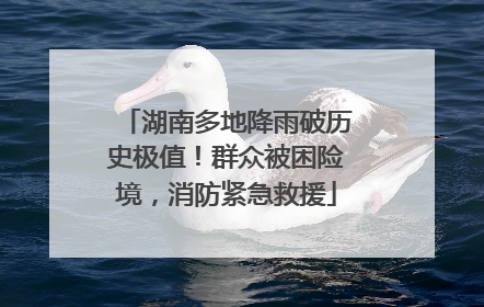 湖南多地降雨破历史极值！群众被困险境，消防紧急救援