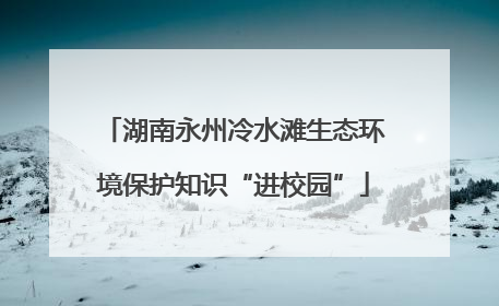 湖南永州冷水滩生态环境保护知识“进校园”