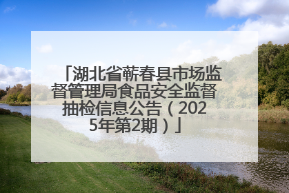 湖北省蕲春县市场监督管理局食品安全监督抽检信息公告（2025年第2期）