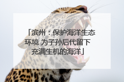 滨州：保护海洋生态环境 为子孙后代留下充满生机的海洋