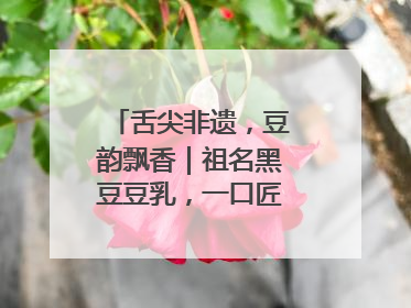 舌尖非遗，豆韵飘香｜祖名黑豆豆乳，一口匠心好滋味