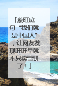 蔡旺庭一句“我们就是中国人”，让网友发现旺旺早就不只卖雪饼了！