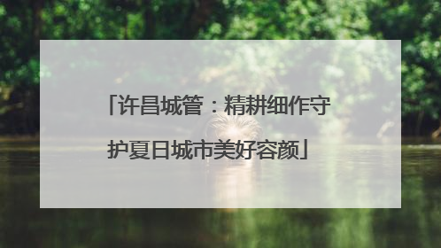 许昌城管：精耕细作守护夏日城市美好容颜