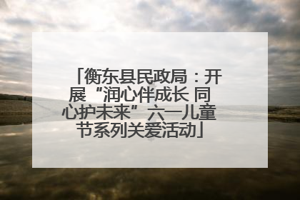 衡东县民政局：开展“润心伴成长 同心护未来”六一儿童节系列关爱活动