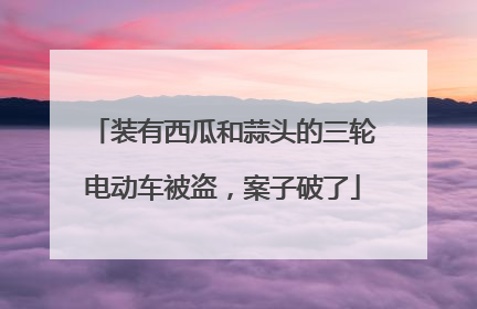 装有西瓜和蒜头的三轮电动车被盗，案子破了