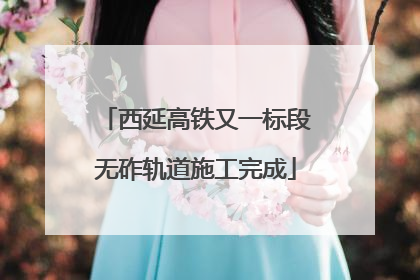 西延高铁又一标段无砟轨道施工完成