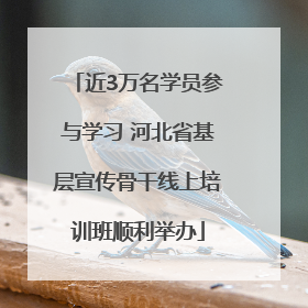 近3万名学员参与学习 河北省基层宣传骨干线上培训班顺利举办