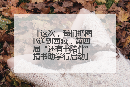这次，我们把图书送到西藏，第四届“还有书陪伴”捐书助学行启动