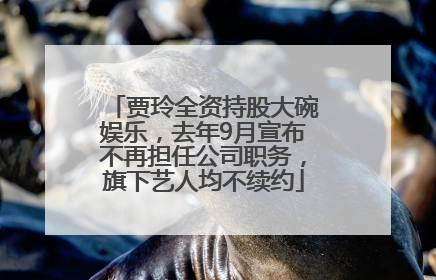 贾玲全资持股大碗娱乐，去年9月宣布不再担任公司职务，旗下艺人均不续约