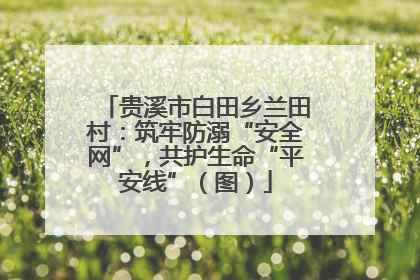 贵溪市白田乡兰田村：筑牢防溺“安全网”，共护生命“平安线”（图）