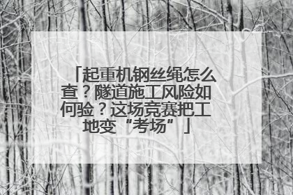 起重机钢丝绳怎么查？隧道施工风险如何验？这场竞赛把工地变“考场”
