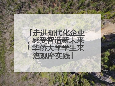 走进现代化企业，感受智造新未来！华侨大学学生来洛观摩实践