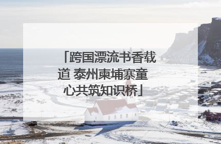 跨国漂流书香载道 泰州柬埔寨童心共筑知识桥