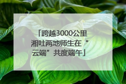 跨越3000公里 湘吐两地师生在“云端”共度端午