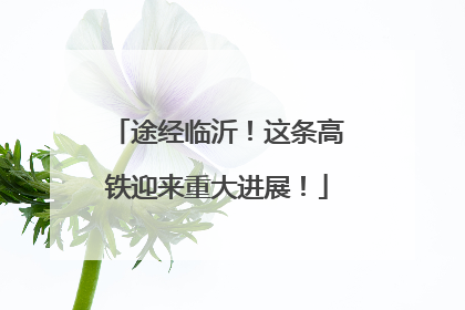 途经临沂！这条高铁迎来重大进展！