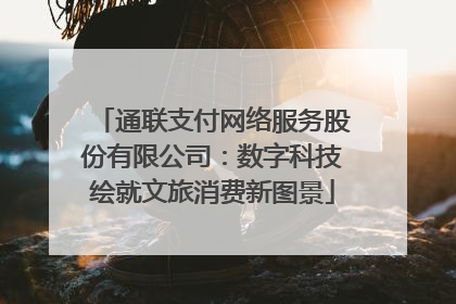 通联支付网络服务股份有限公司：数字科技绘就文旅消费新图景