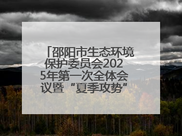 邵阳市生态环境保护委员会2025年第一次全体会议暨“夏季攻势”动员部署会召开
