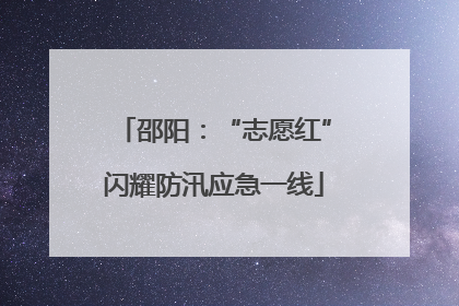 邵阳：“志愿红”闪耀防汛应急一线