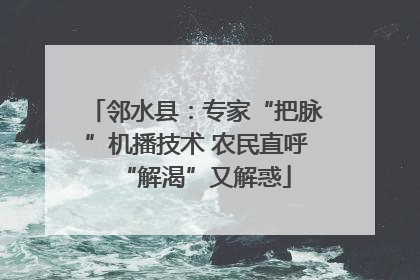 邻水县：专家“把脉”机播技术 农民直呼“解渴”又解惑