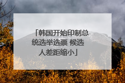 韩国开始印制总统选举选票 候选人差距缩小