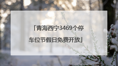 青海西宁3469个停车位节假日免费开放