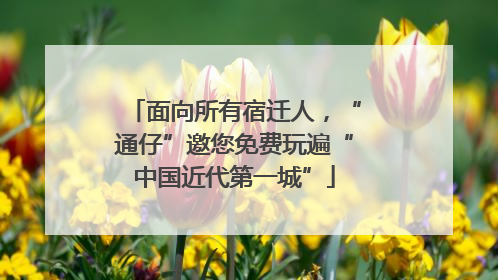 面向所有宿迁人，“通仔”邀您免费玩遍“中国近代第一城”