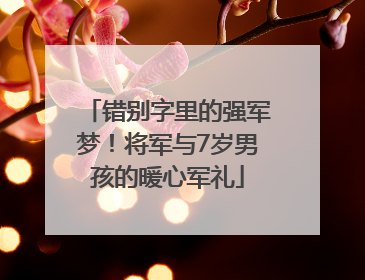错别字里的强军梦！将军与7岁男孩的暖心军礼