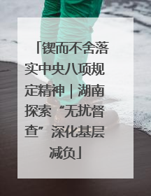 锲而不舍落实中央八项规定精神｜湖南探索“无扰督查”深化基层减负