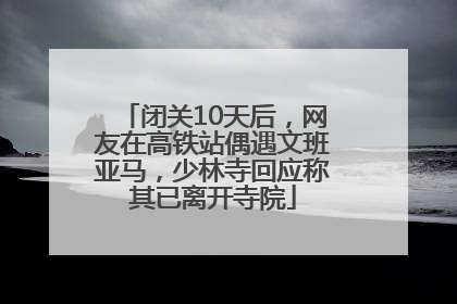 闭关10天后，网友在高铁站偶遇文班亚马，少林寺回应称其已离开寺院
