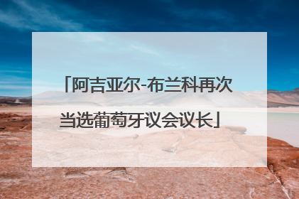 阿吉亚尔-布兰科再次当选葡萄牙议会议长