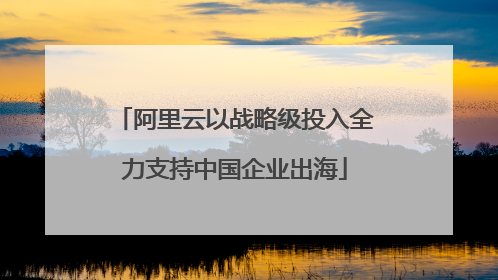 阿里云以战略级投入全力支持中国企业出海