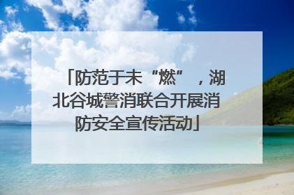 防范于未“燃”，湖北谷城警消联合开展消防安全宣传活动