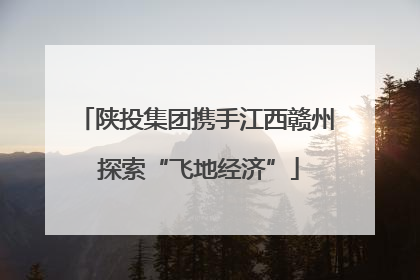 陕投集团携手江西赣州 探索“飞地经济”