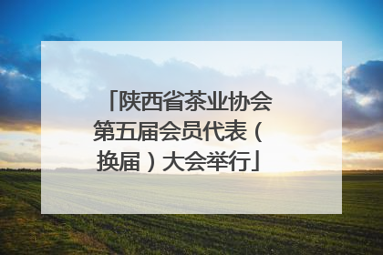 陕西省茶业协会第五届会员代表（换届）大会举行