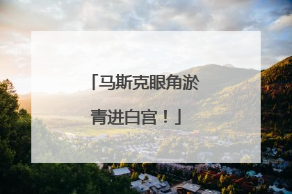 马斯克眼角淤青进白宫！
