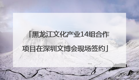 黑龙江文化产业14组合作项目在深圳文博会现场签约