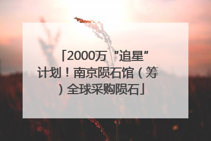 2000万“追星”计划！南京陨石馆（筹）全球采购陨石