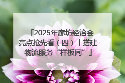 2025年廊坊经洽会亮点抢先看（四）丨搭建物流服务“样板间”