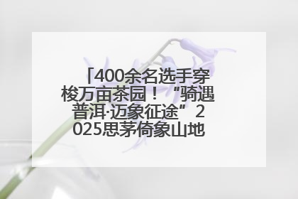 400余名选手穿梭万亩茶园！“骑遇普洱·迈象征途”2025思茅倚象山地自行车赛圆满举行