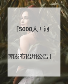 5000人！河南发布招用公告