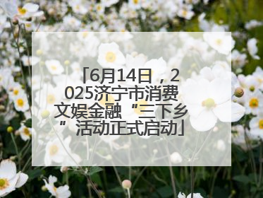6月14日，2025济宁市消费文娱金融“三下乡”活动正式启动