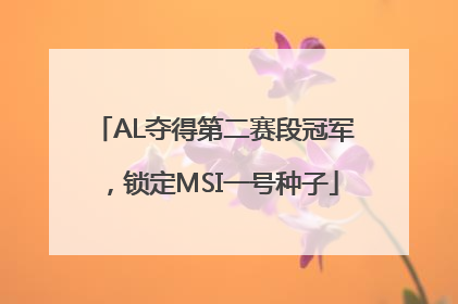 AL夺得第二赛段冠军，锁定MSI一号种子