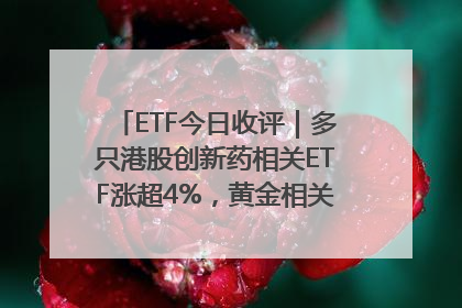 ETF今日收评｜多只港股创新药相关ETF涨超4%，黄金相关ETF跌逾1%